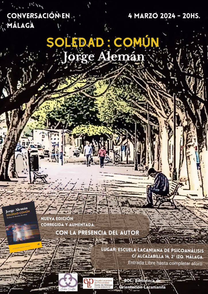 Cartel Presentación Libro. SoledadComún